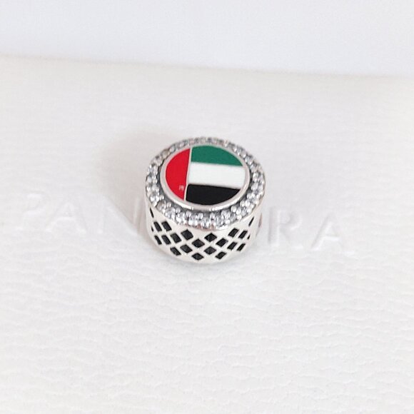 Pandora United Arab Emirates Flag Bead Charm Bracelet Pendant S925 Silver - Picture 8 of 8